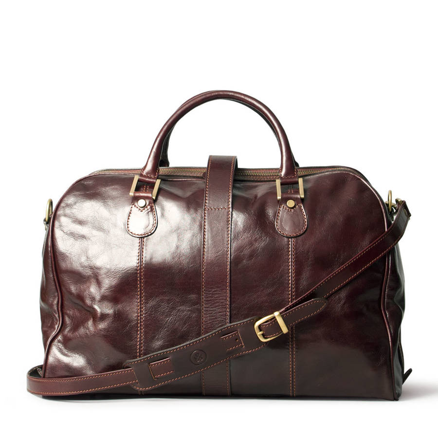 Leather Cabin Sized Luggage Bag. 'the Farini' By Maxwell Scott Bags ...