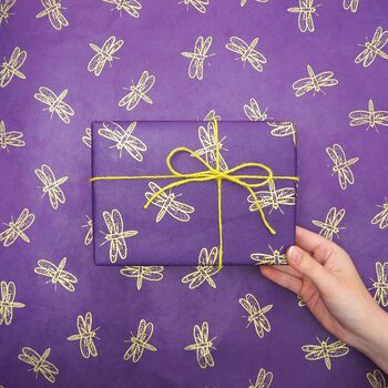 Dragonfly Lokta Gift Wrap, 9 of 11