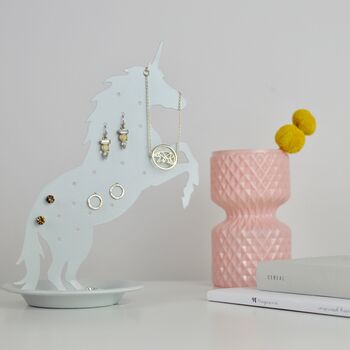 Personalised Unicorn Earring Stand Grey, 3 of 7