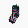 Pinata Get Smashed Combed Cotton Socks In Black, thumbnail 3 of 4