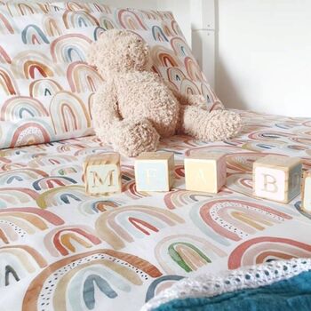 Rainbow Nursery Bedding Set Cot Bed Linen, 3 of 4