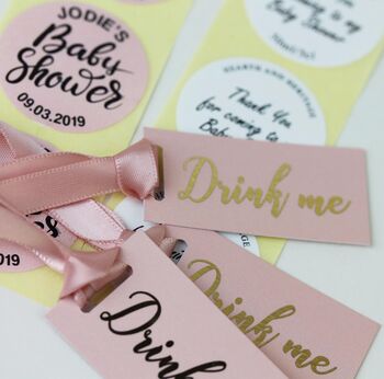 Personalised Baby Shower Label Pack For Diy Favours, 2 of 5