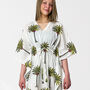 Palm Tree Print 100% Cotton Kaftan, thumbnail 3 of 8