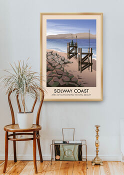 Solway Coast Aonb Travel Poster Art Print, 5 of 8