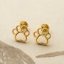 Sterling Silver Paw Print Studs, thumbnail 6 of 9