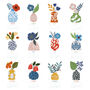 2025 Floral Illustrated Mini Wall Calendar, thumbnail 4 of 6