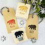 Personalised Christmas Bear Rubber Stamp, thumbnail 1 of 3