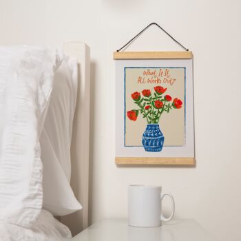 What If It All Works Out Print? Poppies In A Vase Wall Art Print | Digital Download, 3 of 7