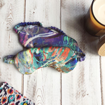 Colourful Silk Eye Mask And Scrunchie Gift Set, 4 of 8