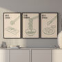 Japanese Food Kitchen Prints | Set Of Three Sushi, Ramen And Gyoza Art, thumbnail 2 of 12