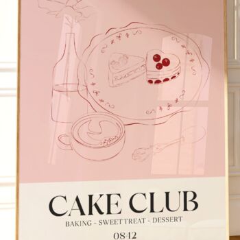 Cake Club Print Kitchen Wall Art, 2 of 7