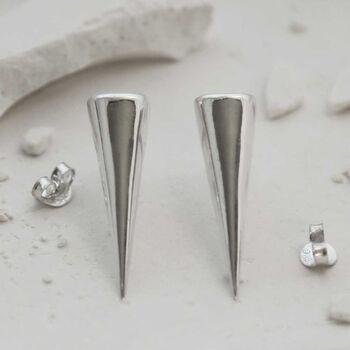 Sterling Silver Spike Studs, 6 of 8