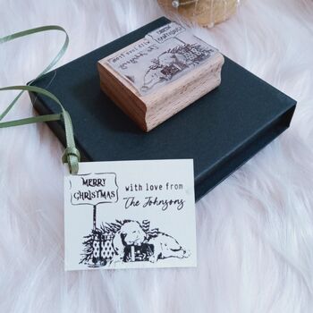 Christmas Personalised Rubber Stamp, 5 of 6
