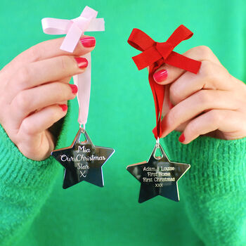 Personalised Christmas Star Tree Decoration, 3 of 9
