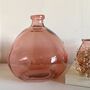 Hand Blown Recycled Glass Vase Blush, thumbnail 4 of 4