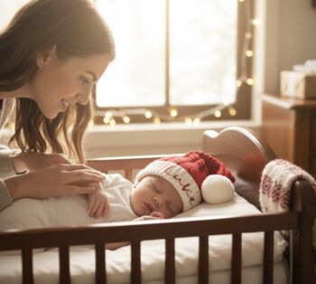 Personalised Baby Santa Christmas Knit Red Hat, 5 of 6