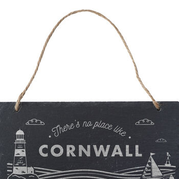 There's No Place Like Cornwall Illustrated Slate Sign, 2 of 3