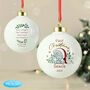 Personalised First Christmas Tiny Tatty Teddy Bauble, thumbnail 2 of 4