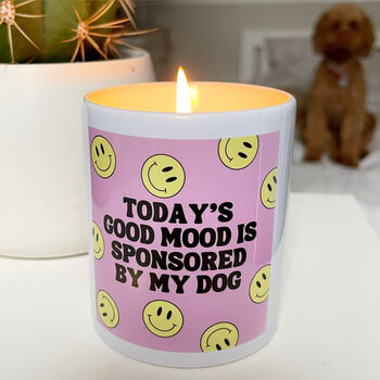 Todays Good Mood Sponsored By My Dog Ceramic Pot Candle, 7 of 9
