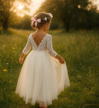 Mary Jane In Ivory White ~ Party Or Flower Girl Dress, 2 of 8