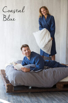 Bathrobe For Men | Natural Linen Robe, 3 of 12
