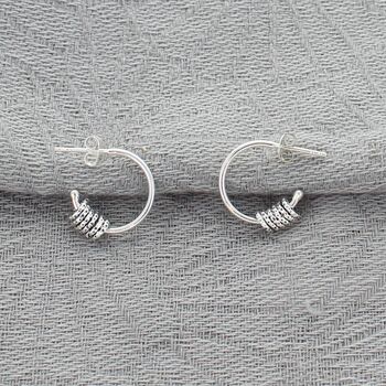 60th Birthday Infinity Ring Hoop Earrings, 2 of 8