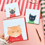 Christmas Cat Card, Multiple Breed Options, thumbnail 1 of 12