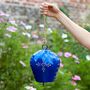 Large Blue Hand Painted Iron Bell For Indoor Or Outdoor, thumbnail 1 of 2