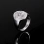 Silver Chunky Cross Ring Stainless Steel Signet Ring For Men, thumbnail 2 of 9