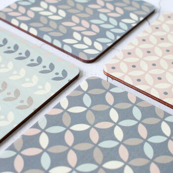 Coasters Set Of Four, Danish Pastel Patterns, 8 of 9