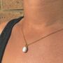 Silver Natural Opal October Birthstone Pendant Necklace, thumbnail 6 of 7
