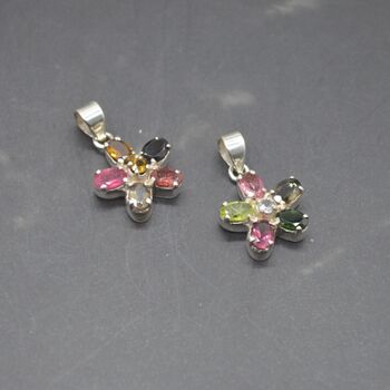 Tourmaline Silver Pendant Necklace: October Birthstone, 2 of 9