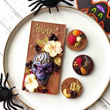 Vegan Chocolate Skull – Personalised ‘Spooky’ Gift, 8 of 9