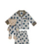 Leonie Girls Star And Leopard Pyjama Set With Teddy, thumbnail 5 of 5