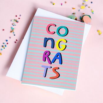 Colourful Congrats Celebration Card, 2 of 2