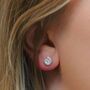 Sterling Silver Ammonite Shell Stud Earrings, thumbnail 7 of 10