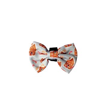 Christmas Dog Cat Bow Tie Gingerbread Dog Outfit, 4 of 5