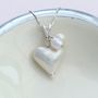 Rosaline Silver Heart Necklace, thumbnail 3 of 12