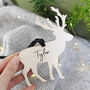First Christmas Reindeer Wooden Hanging Decoration, thumbnail 2 of 3