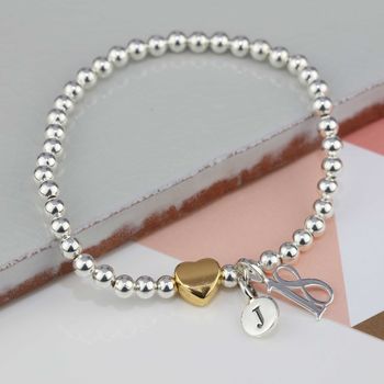 Personalised Milly Gold Plated Heart Bracelet, 4 of 7