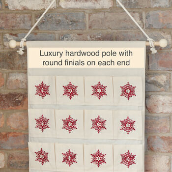 Personalised Embroidered Fabric Advent Calendar, 10 of 10