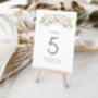 Pink And White Rose Table Numbers, thumbnail 2 of 4