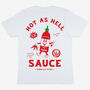 Hot As Hell Sauce Unisex Graphic T Shirt In White, thumbnail 7 of 7