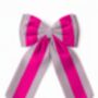 Sustainable Lrg Linen Stripe Bow Hanging Christmas Decoration, thumbnail 8 of 10
