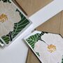 Linocut Gardenia Flower Notecards Set Of Eight, thumbnail 7 of 8