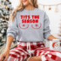 Tits The Season Christmas Jumper In Sand, thumbnail 8 of 12