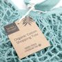 Organic Cotton Tote Bag Blue Crochet, thumbnail 3 of 4
