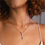 950 Platinum Diamond Or Moissanite Bar Necklace, thumbnail 2 of 6