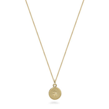 Small Swallow Medallion Necklace Gold Vermeil, 3 of 6
