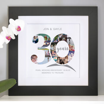Personalised Pearl Wedding Anniversary Collage, 3 of 11